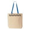Natural Tote with Contrast-Color Handles Thumbnail