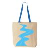 Natural Tote with Contrast-Color Handles Thumbnail