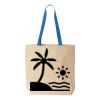 Natural Tote with Contrast-Color Handles Thumbnail