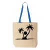 Natural Tote with Contrast-Color Handles Thumbnail