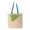 Natural Tote with Contrast-Color Handles Thumbnail