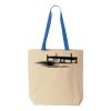 Natural Tote with Contrast-Color Handles Thumbnail