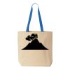 Natural Tote with Contrast-Color Handles Thumbnail