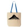 Natural Tote with Contrast-Color Handles Thumbnail