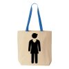 Natural Tote with Contrast-Color Handles Thumbnail