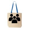 Natural Tote with Contrast-Color Handles Thumbnail