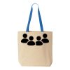 Natural Tote with Contrast-Color Handles Thumbnail