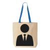Natural Tote with Contrast-Color Handles Thumbnail
