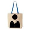 Natural Tote with Contrast-Color Handles Thumbnail