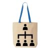 Natural Tote with Contrast-Color Handles Thumbnail