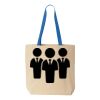 Natural Tote with Contrast-Color Handles Thumbnail