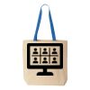 Natural Tote with Contrast-Color Handles Thumbnail
