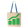 Natural Tote with Contrast-Color Handles Thumbnail