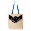 Natural Tote with Contrast-Color Handles Thumbnail