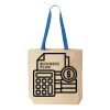 Natural Tote with Contrast-Color Handles Thumbnail
