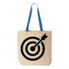 Natural Tote with Contrast-Color Handles Thumbnail