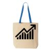 Natural Tote with Contrast-Color Handles Thumbnail