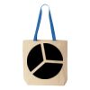 Natural Tote with Contrast-Color Handles Thumbnail