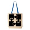 Natural Tote with Contrast-Color Handles Thumbnail