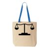 Natural Tote with Contrast-Color Handles Thumbnail