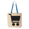 Natural Tote with Contrast-Color Handles Thumbnail