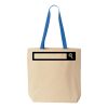 Natural Tote with Contrast-Color Handles Thumbnail