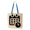 Natural Tote with Contrast-Color Handles Thumbnail