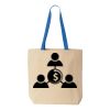 Natural Tote with Contrast-Color Handles Thumbnail