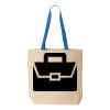 Natural Tote with Contrast-Color Handles Thumbnail