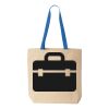 Natural Tote with Contrast-Color Handles Thumbnail