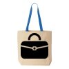 Natural Tote with Contrast-Color Handles Thumbnail