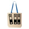 Natural Tote with Contrast-Color Handles Thumbnail