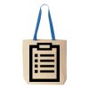 Natural Tote with Contrast-Color Handles Thumbnail