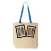 Natural Tote with Contrast-Color Handles Thumbnail