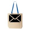 Natural Tote with Contrast-Color Handles Thumbnail