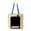 Natural Tote with Contrast-Color Handles Thumbnail