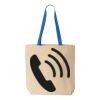 Natural Tote with Contrast-Color Handles Thumbnail