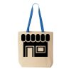 Natural Tote with Contrast-Color Handles Thumbnail