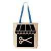 Natural Tote with Contrast-Color Handles Thumbnail