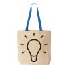 Natural Tote with Contrast-Color Handles Thumbnail