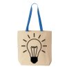 Natural Tote with Contrast-Color Handles Thumbnail