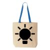 Natural Tote with Contrast-Color Handles Thumbnail