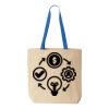 Natural Tote with Contrast-Color Handles Thumbnail