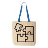 Natural Tote with Contrast-Color Handles Thumbnail