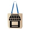 Natural Tote with Contrast-Color Handles Thumbnail