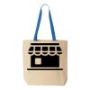 Natural Tote with Contrast-Color Handles Thumbnail