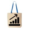 Natural Tote with Contrast-Color Handles Thumbnail