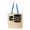 Natural Tote with Contrast-Color Handles Thumbnail