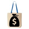 Natural Tote with Contrast-Color Handles Thumbnail