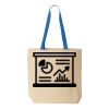 Natural Tote with Contrast-Color Handles Thumbnail